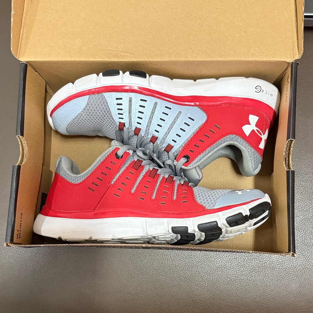 Under Armour Red and Gray Women's Athletic Training Shoes